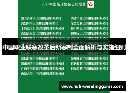 中国职业联赛改革后新赛制全面解析与实施细则