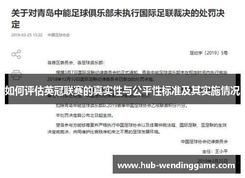 如何评估英冠联赛的真实性与公平性标准及其实施情况 如何评估英冠联赛的真实性与公平性标准及其实施情况