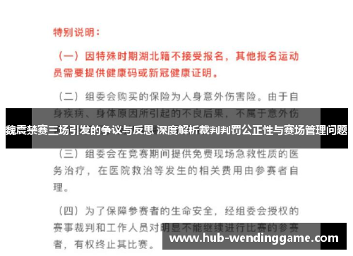 魏震禁赛三场引发的争议与反思 深度解析裁判判罚公正性与赛场管理问题